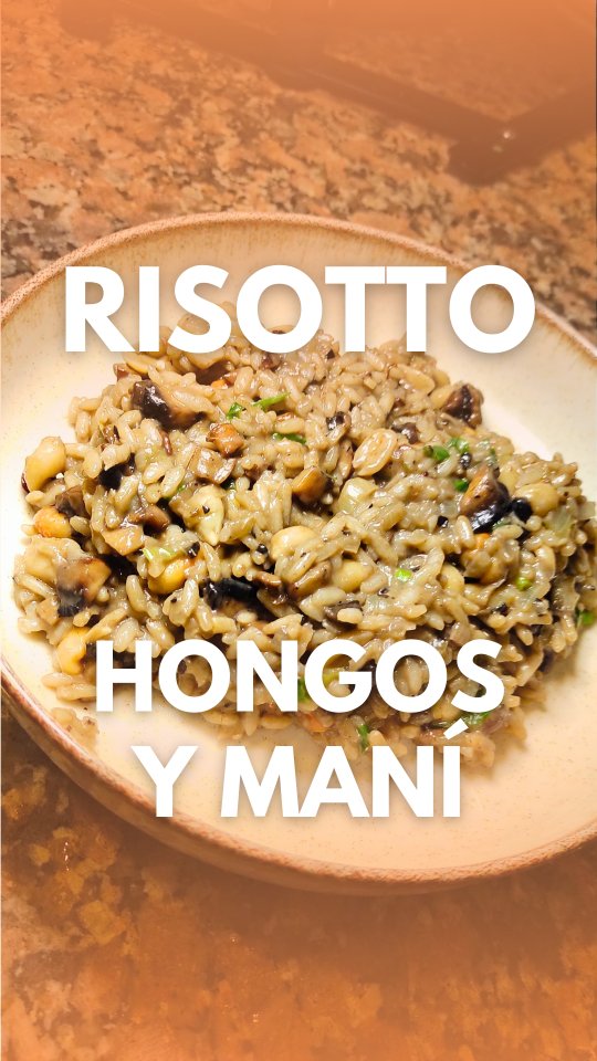 🍲 Risotto de hongos y maní 🍲